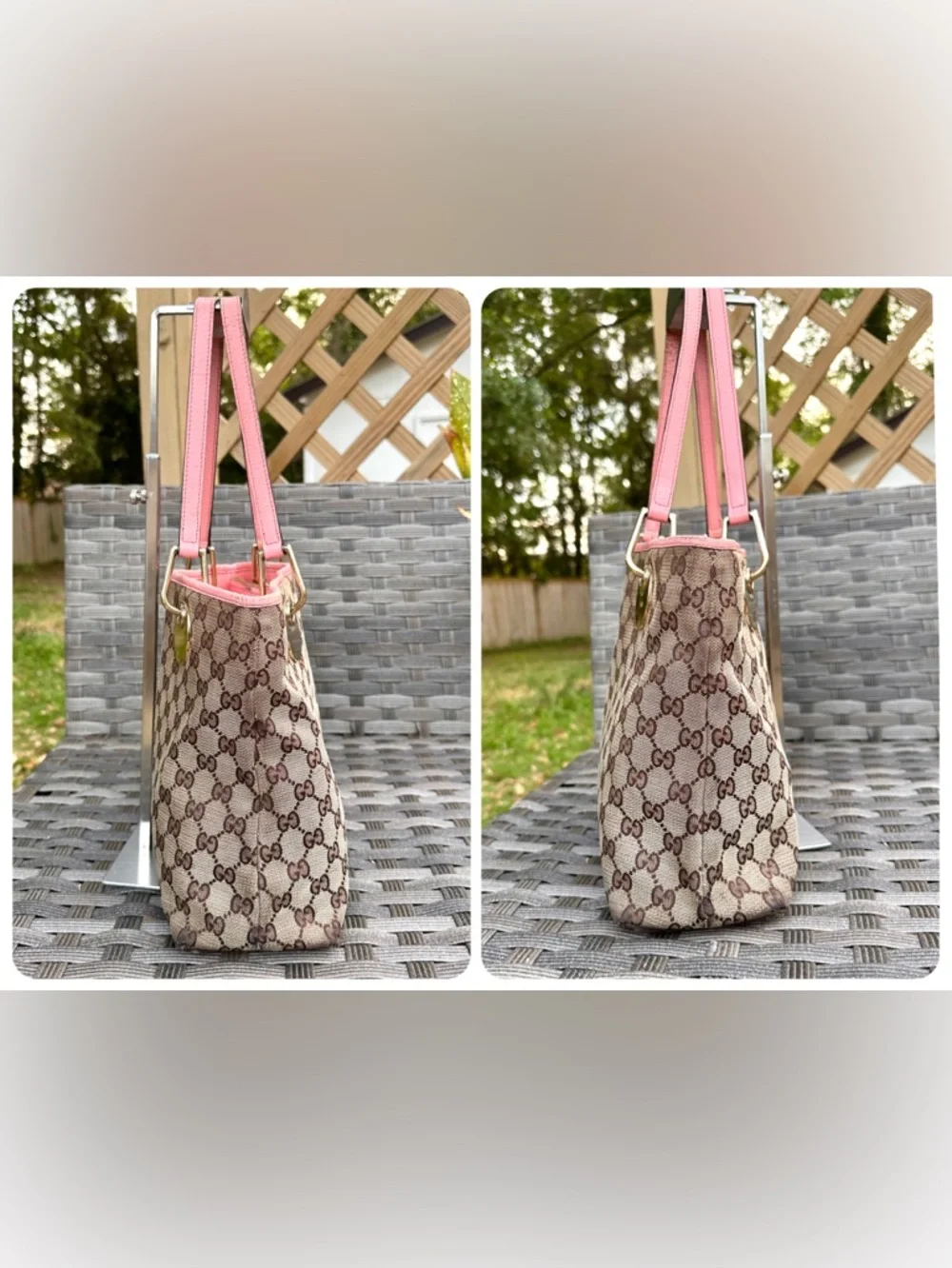 🩷Fixer Special! Gucci Monogram Canvas Eclipse Tote - Picture 3 of 15